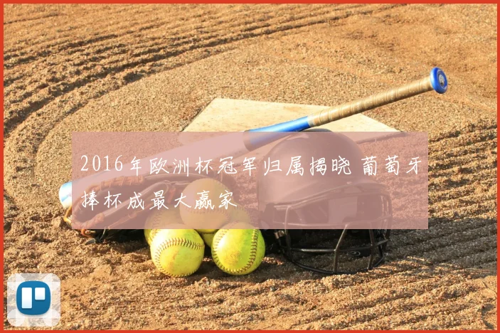 2016年欧洲杯冠军归属揭晓 葡萄牙捧杯成最大赢家